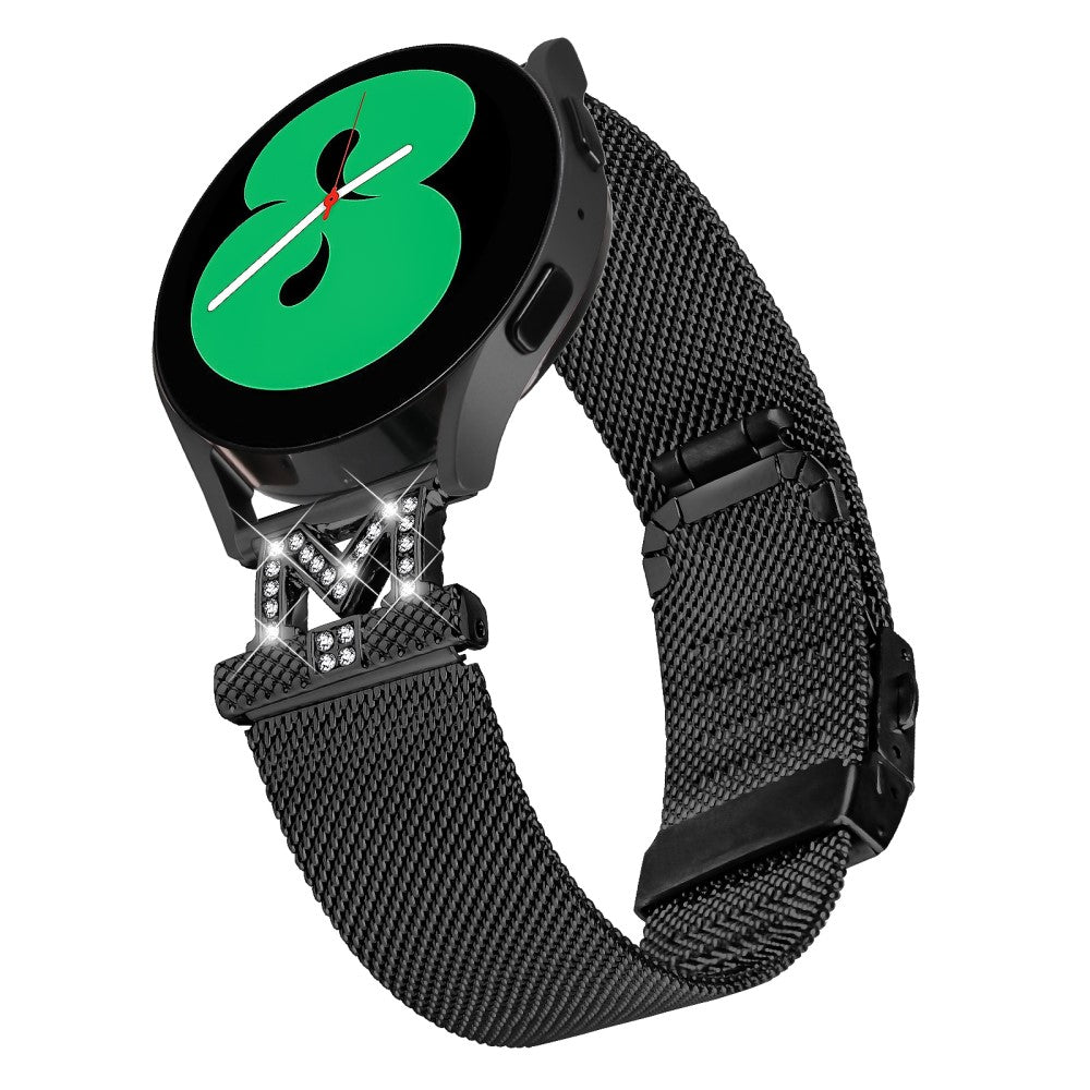 Metal Og Rhinsten Universal Rem passer til Amazfit Cheetah Pro / 20mm - Sølv#serie_3