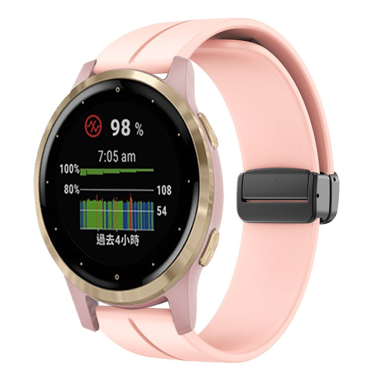 Rigtigt Sejt Silikone Universal Rem passer til Smartwatch - Pink#serie_3