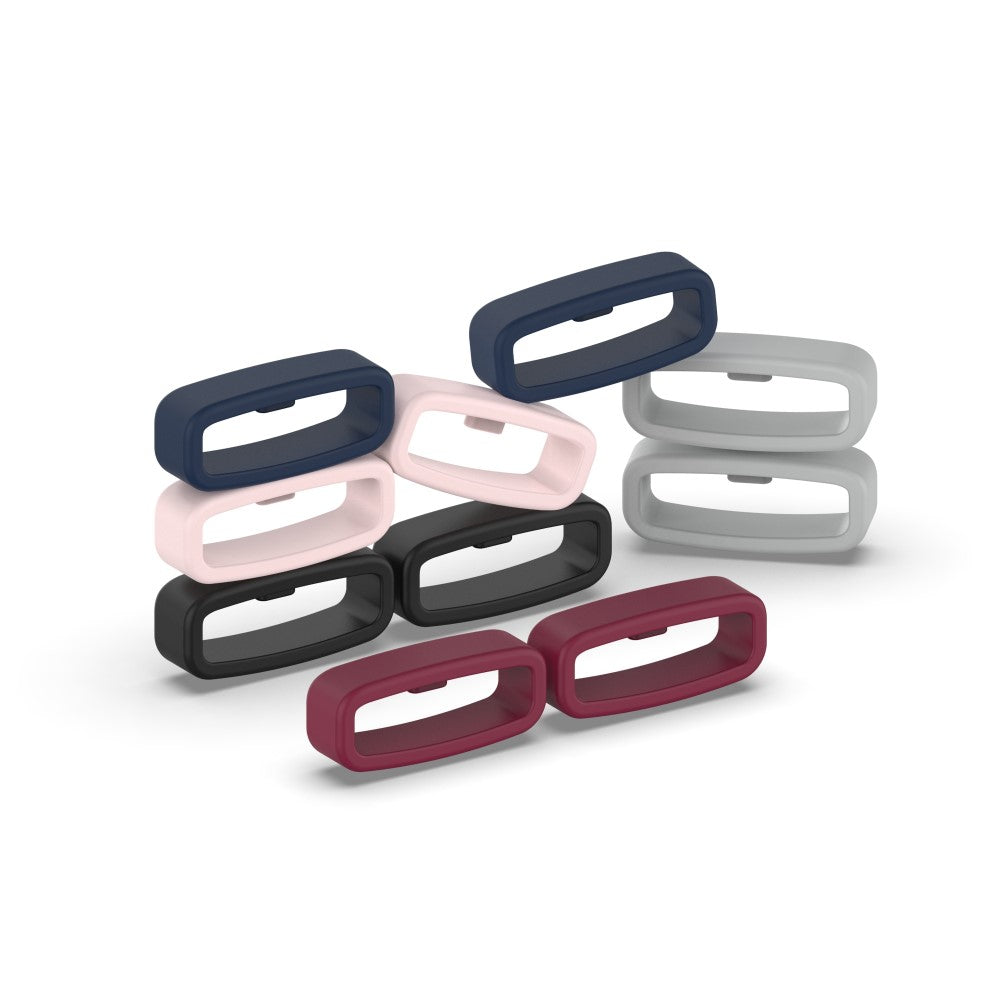 22mm Universal silicone strap loop - Navy Blue - Pink#serie_5