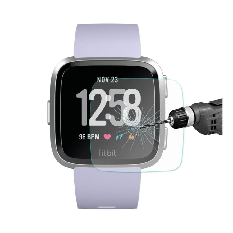 Fitbit Versa Hærdet Glas Skærmbeskytter - Gennemsigtig#serie_613