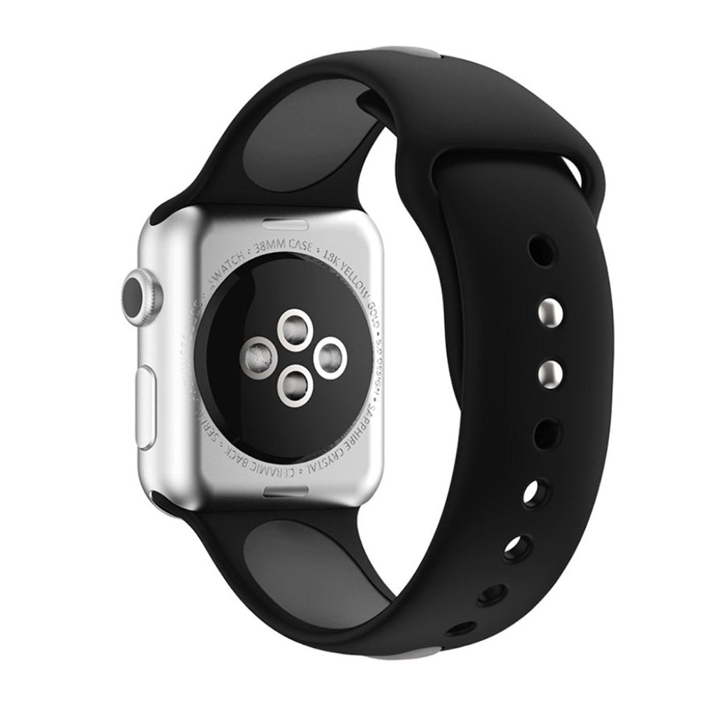 Sølv Apple Watch Series 1-3 42mm Silikone Urrem#serie_10