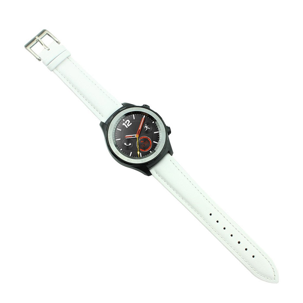 Meget komfortabel Huawei Watch 2 Ægte læder Urrem - Hvid#serie_4