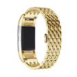 Correa de reloj de lujo Fitbit Charge 2 de acero inoxidable con textura de dragón 