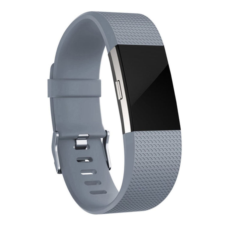 Mega cool Fitbit Charge 2 Silikone Rem - Sølv#serie_1