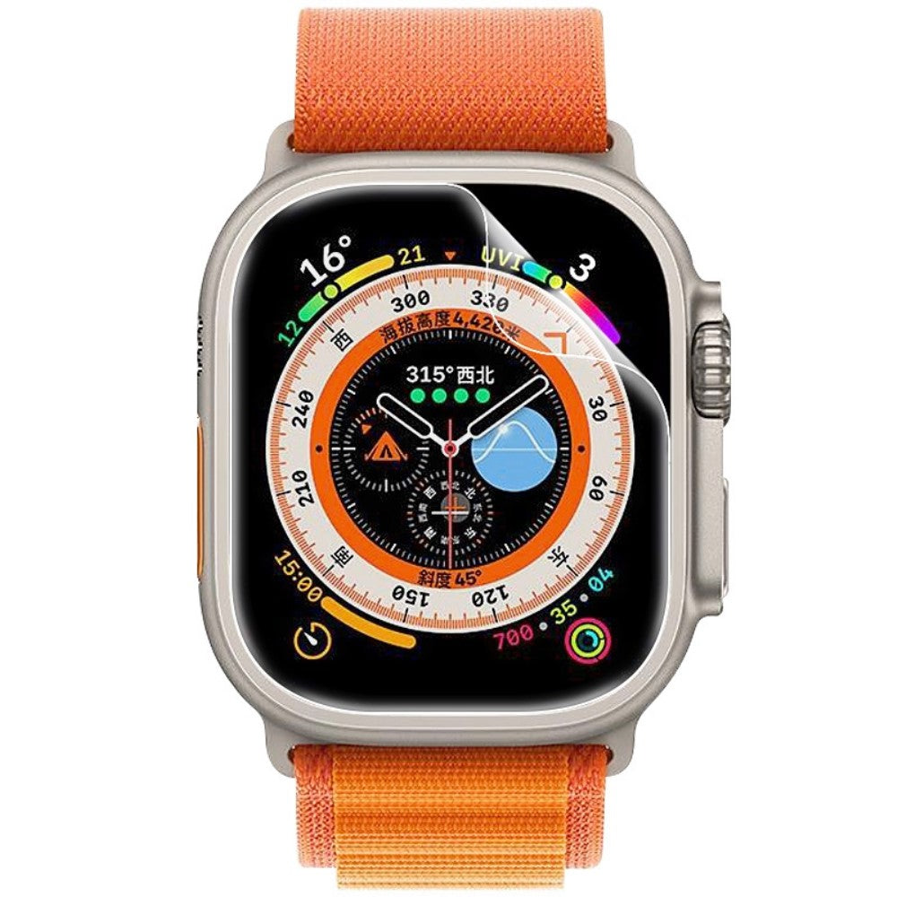 2stk Apple Watch Ultra Silikone  HD Skærmbeskytter - Gennemsigtig#serie_655