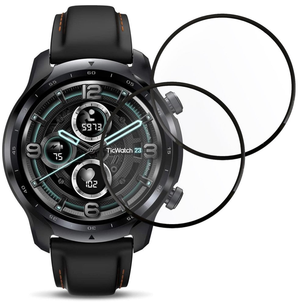 2stk Ticwatch Pro 3 Silikone Skærmbeskytter - Gennemsigtig#serie_5