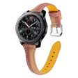 Correa de reloj de cuero auténtico con contraste de color Huawei Watch GT 2 46mm/Amazfit GTR 47mm 