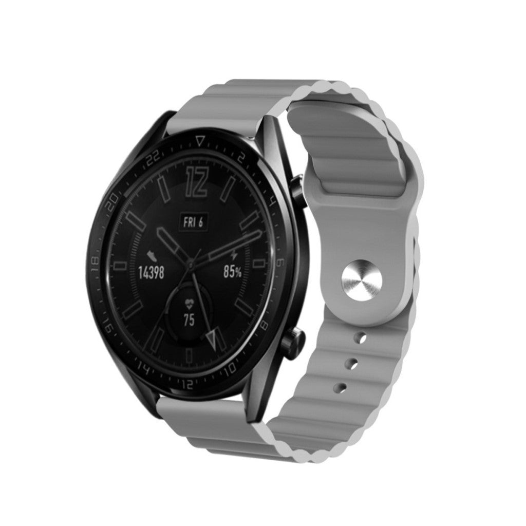 Nydelig Amazfit Youth / Huawei Watch GT 2 42mm Silikone Rem - Sølv#serie_11