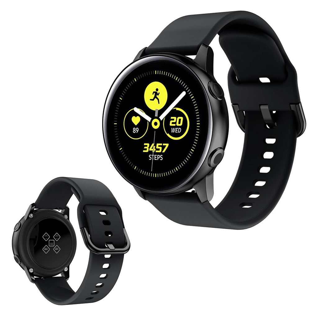 Vildt fed Amazfit GTS / Huawei Watch GT 2 42mm Silikone Rem - Sort#serie_7