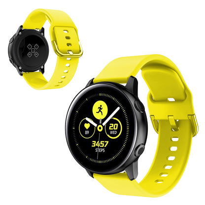 22mm Universal simple silicone watch band - Yellow#serie_7