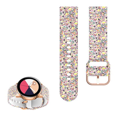 22mm Universal cool pattern silicone watch strap - Colorful Feathers#serie_6
