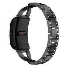 18mm Universal X-design rhinestone watch strap - Black#serie_1