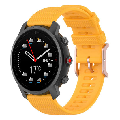 22mm Universal dots design silicone watch strap - Yellow#serie_5