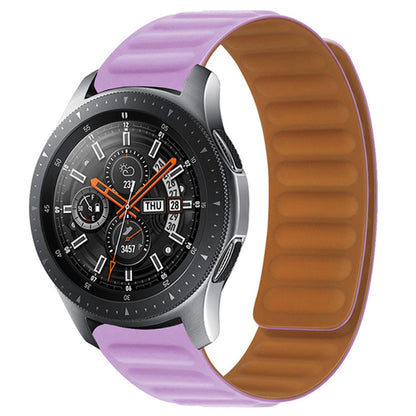20mm Universal silicone magnetic lock watch strap - Light Purple#serie_19