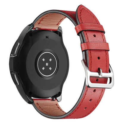 22mm Universal genuine leather watch strap - Red#serie_6