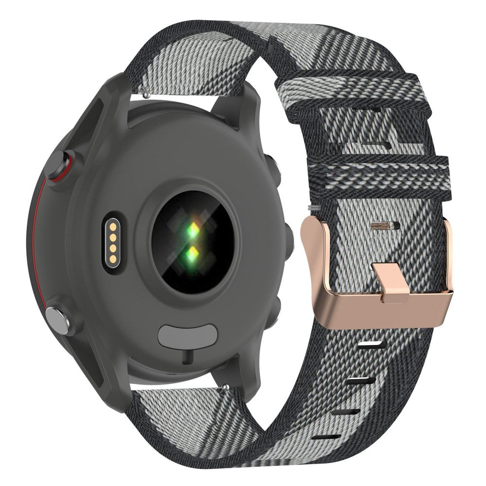 22mm Universal nylon watch strap - Grey Stripe#serie_4