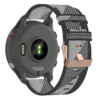 22mm Universal nylon watch strap - Grey Stripe#serie_4
