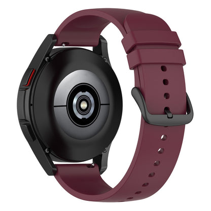 20mm Universal simple watch strap - Black Buckle / Wine Red#serie_7