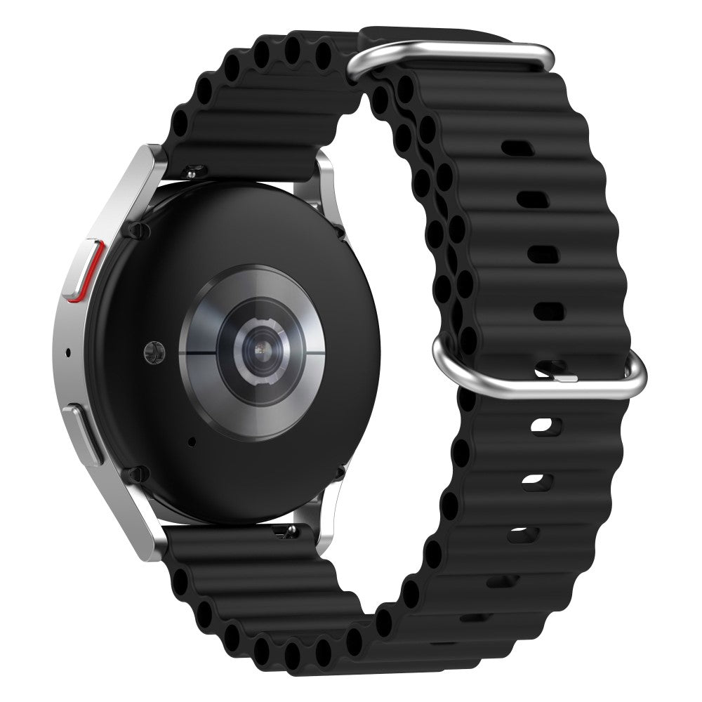 22mm Universal silicone watch strap - Black#serie_1