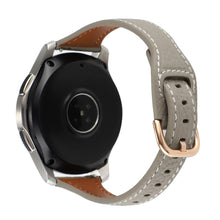 20mm Universal litchi texture genuine leather watch strap - Grey#serie_2