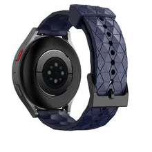 20mm Universal football style silicone watch strap - Navy Blue#serie_2