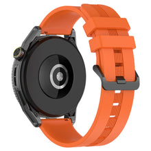 22mm Universal textured silicone watch strap - Orange#serie_2