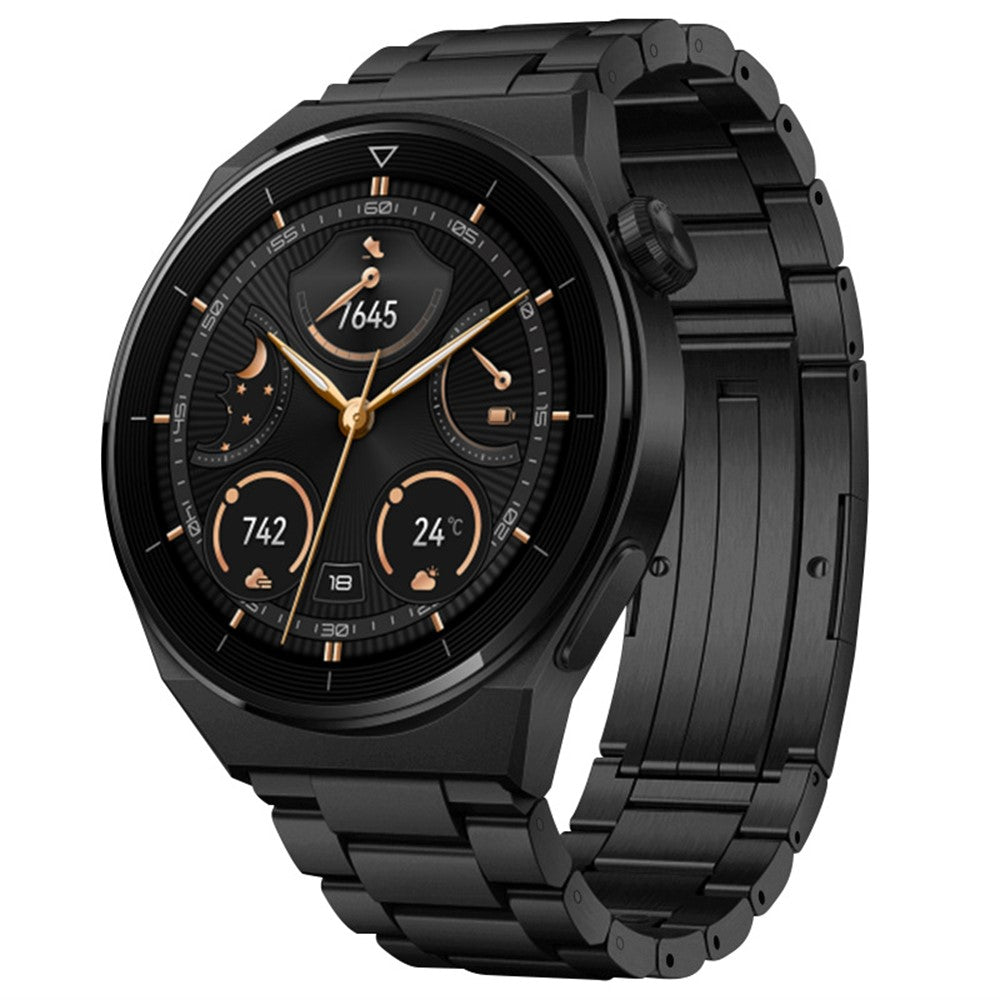 22mm Universal 3-bead titanium alloy strap - Black#serie_2