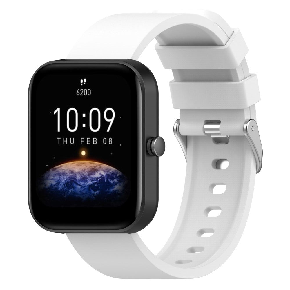 Meget Slidstærk Silikone Universal Rem passer til Smartwatch - Hvid#serie_3