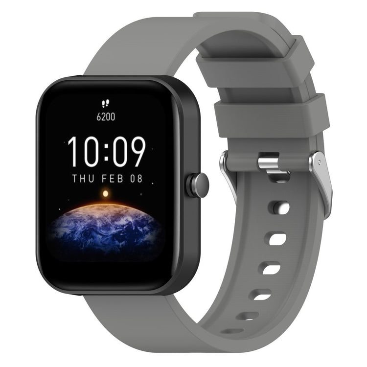 Meget Slidstærk Silikone Universal Rem passer til Smartwatch - Sølv#serie_5
