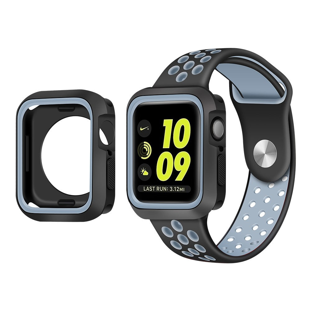 Apple Watch Series 7 41mm  Silikone Bumper  - Blå#serie_9