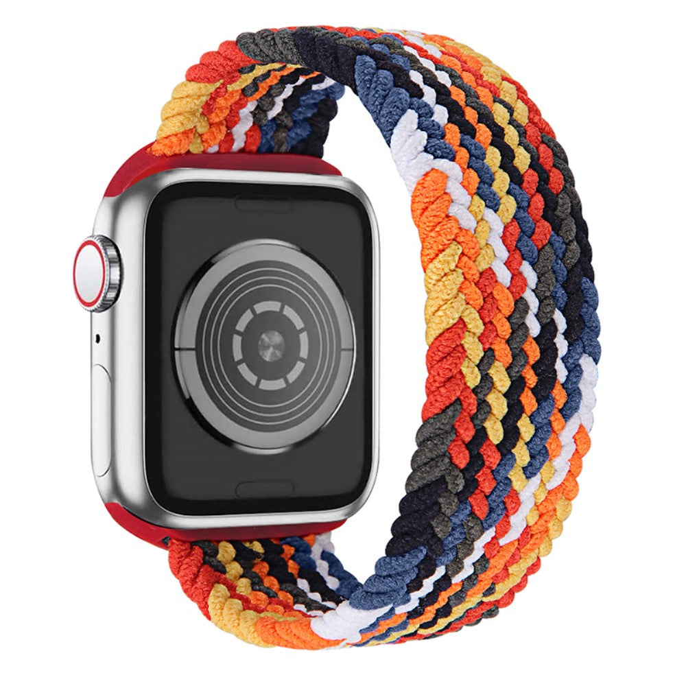 Meget kønt Apple Watch Series 7 41mm Nylon Rem - Størrelse: M - Flerfarvet#serie_18