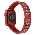 Correa de reloj de acero inoxidable con decoración de pedrería para Apple Watch (41 mm) 
