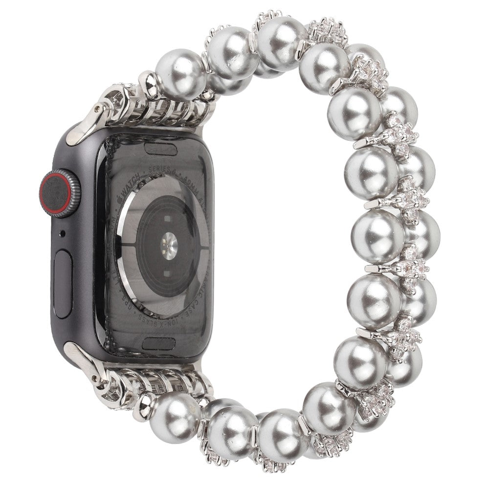 Helt vildt sejt Apple Watch Series 7 41mm Rhinsten Rem - Sølv#serie_6