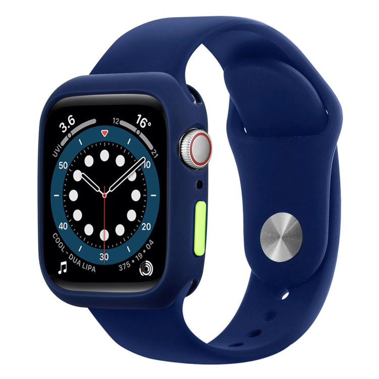 Apple Watch Series 7 41mm  Silikone Bumper  - Blå#serie_18