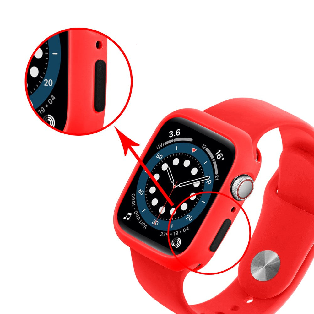 Apple Watch Series 7 41mm  Silikone Bumper  - Rød#serie_8