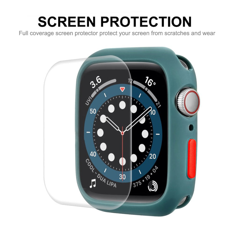 Vildt Fed Apple Watch Series 7 41mm Cover med Skærmbeskytter i Silikone - Gennemsigtig#serie_3