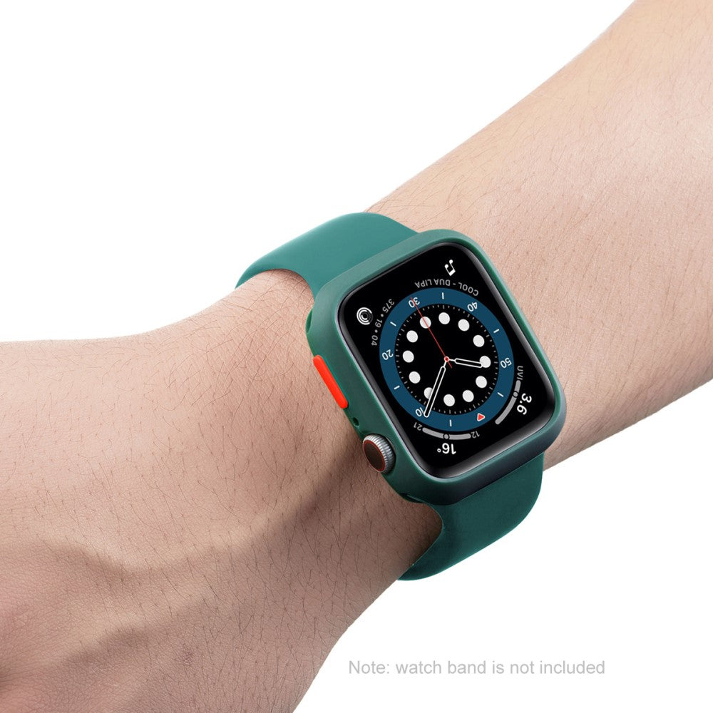 Vildt Fed Apple Watch Series 7 41mm Cover med Skærmbeskytter i Silikone - Grøn#serie_7