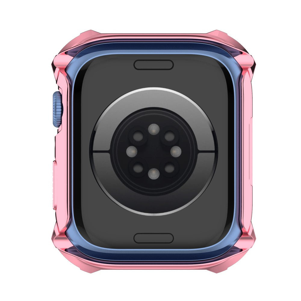 Vildt Flot Apple Watch Series 7 41mm Cover med Skærmbeskytter i Rhinsten og Hærdet Glas - Pink#serie_5