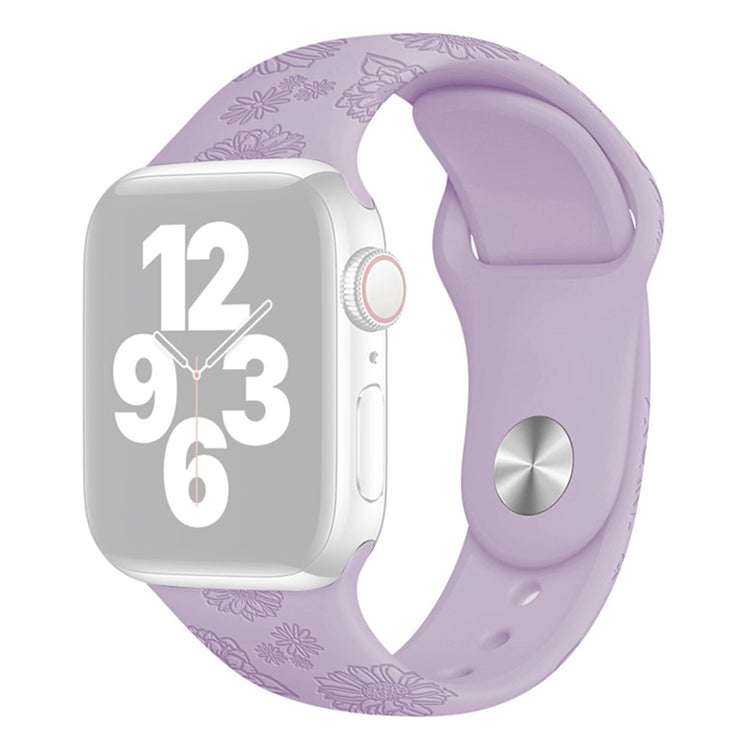 Rigtigt fint Apple Watch Series 7 41mm Silikone Rem - Lilla#serie_22