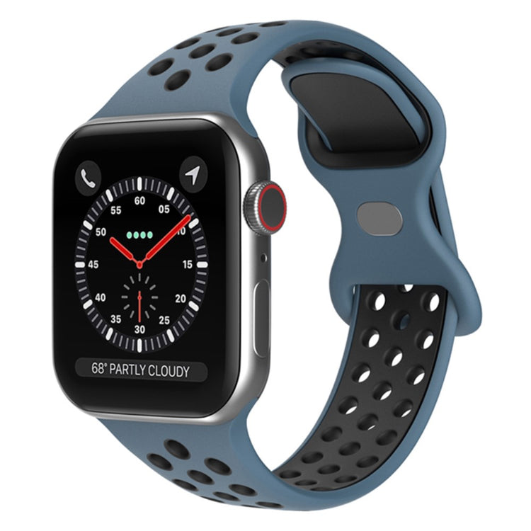 Elegant Apple Watch Series 7 41mm Silikone Urrem - Blå#serie_17