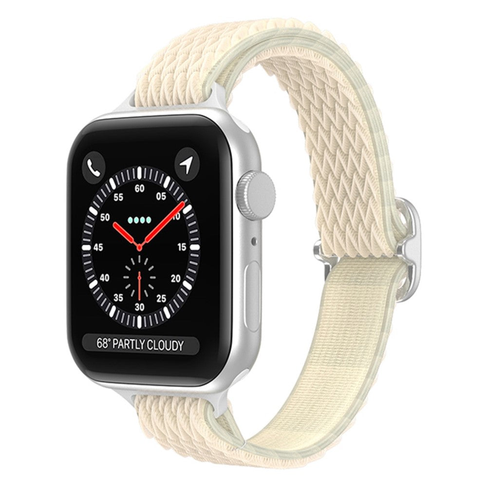 Helt vildt elegant Apple Watch Series 7 41mm Stof Urrem - Brun#serie_5