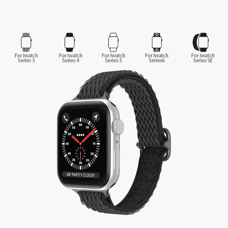 Helt vildt elegant Apple Watch Series 7 41mm Stof Urrem - Blå#serie_8