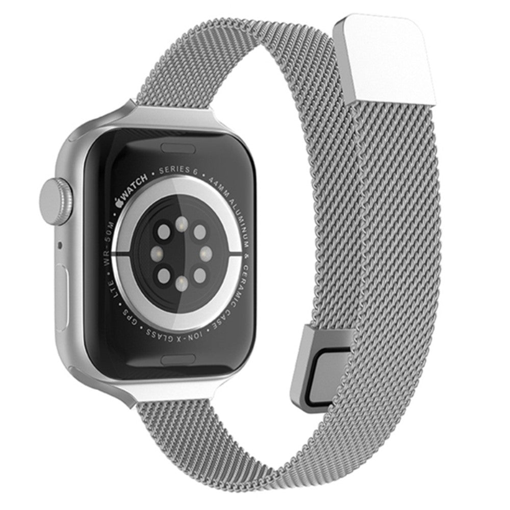 Meget komfortabel Apple Watch Series 7 41mm Metal Rem - Sølv#serie_10