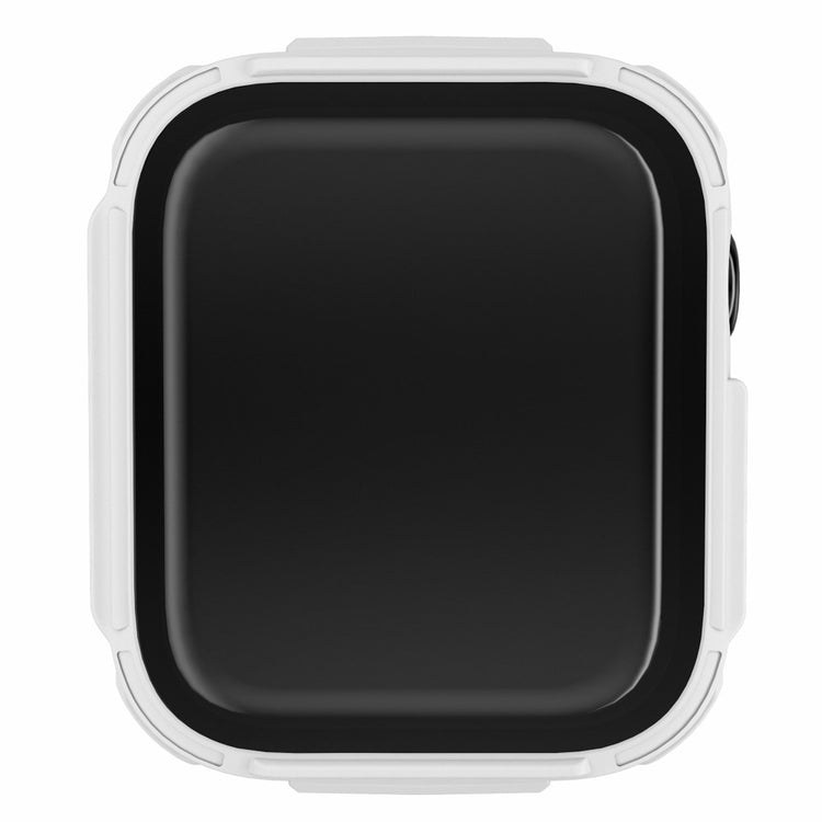 Vildt Flot Apple Watch Series 7 41mm Cover med Skærmbeskytter i Plastik og Hærdet Glas - Hvid#serie_2