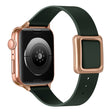 Apple Watch Series 8 (41 mm) correa de reloj de cuero auténtico con hebilla de oro rosa 