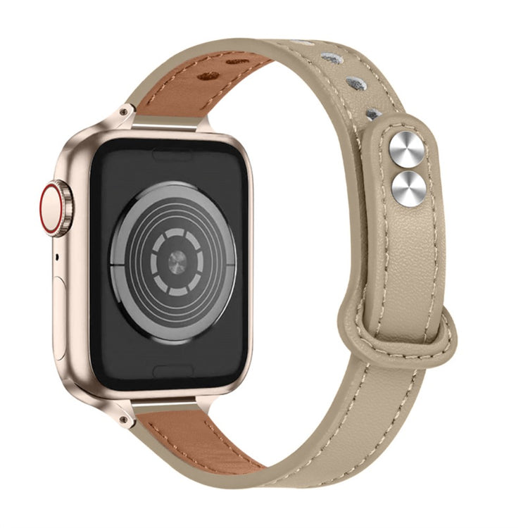 Super pænt Universal Apple Ægte læder Rem - Beige#serie_3