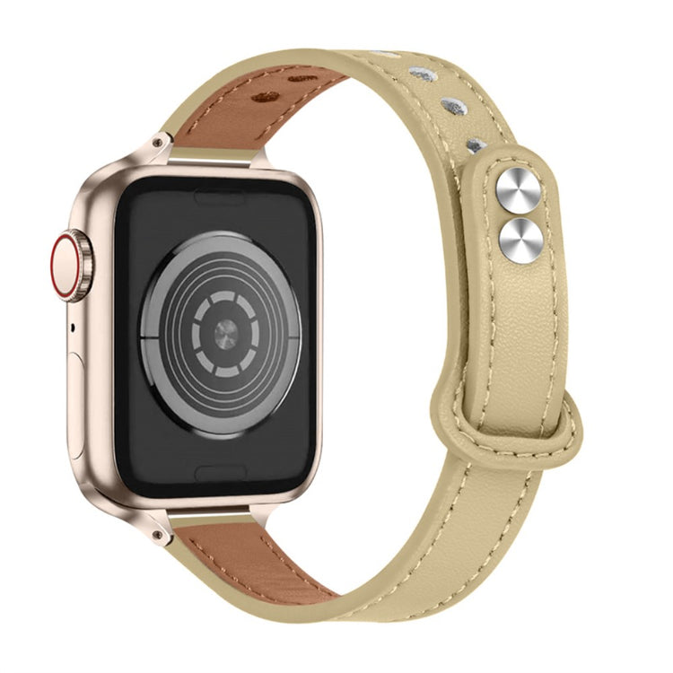 Super pænt Universal Apple Ægte læder Rem - Beige#serie_4