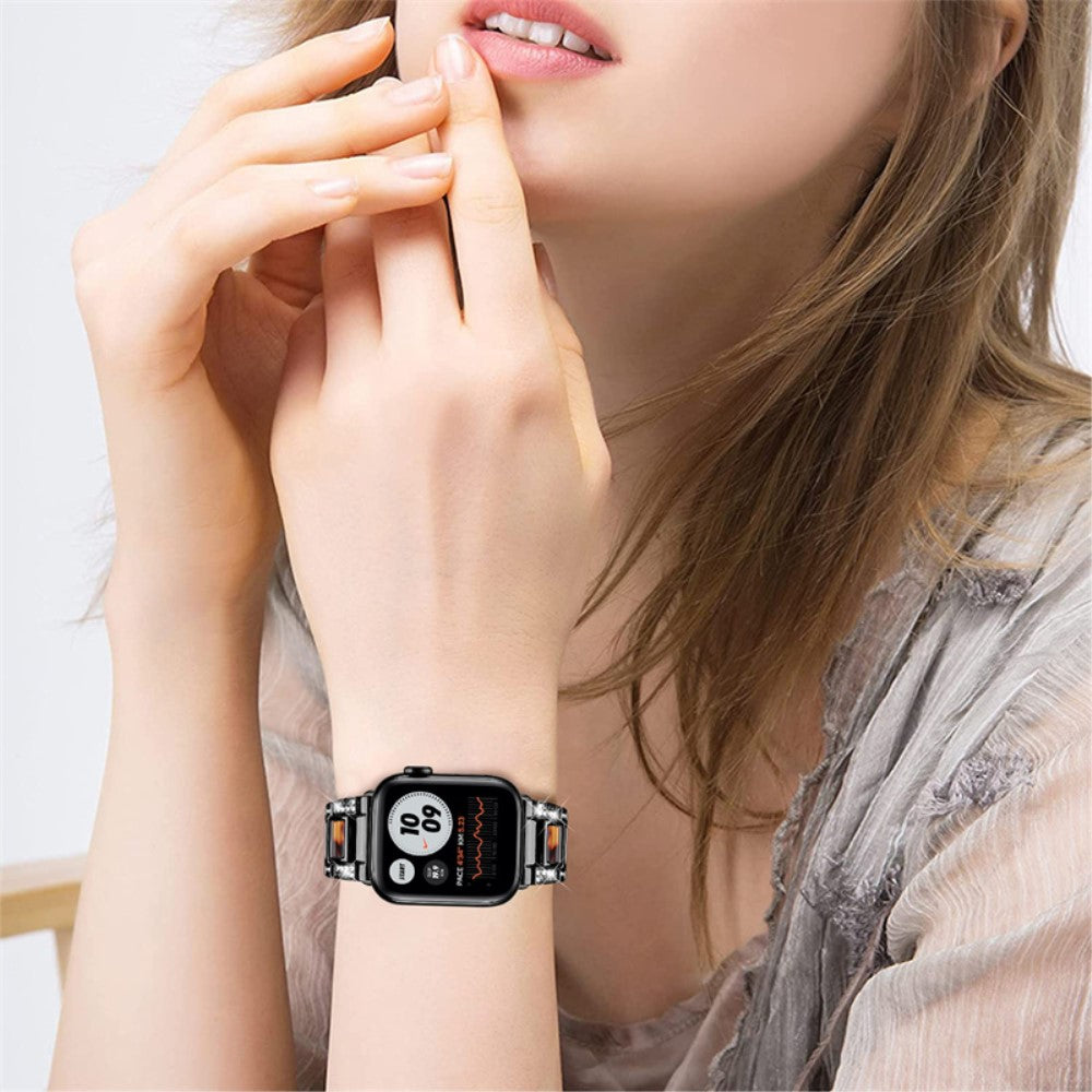 Skøn Universal Apple Metal og  Rhinsten Urrem - Flerfarvet#serie_2