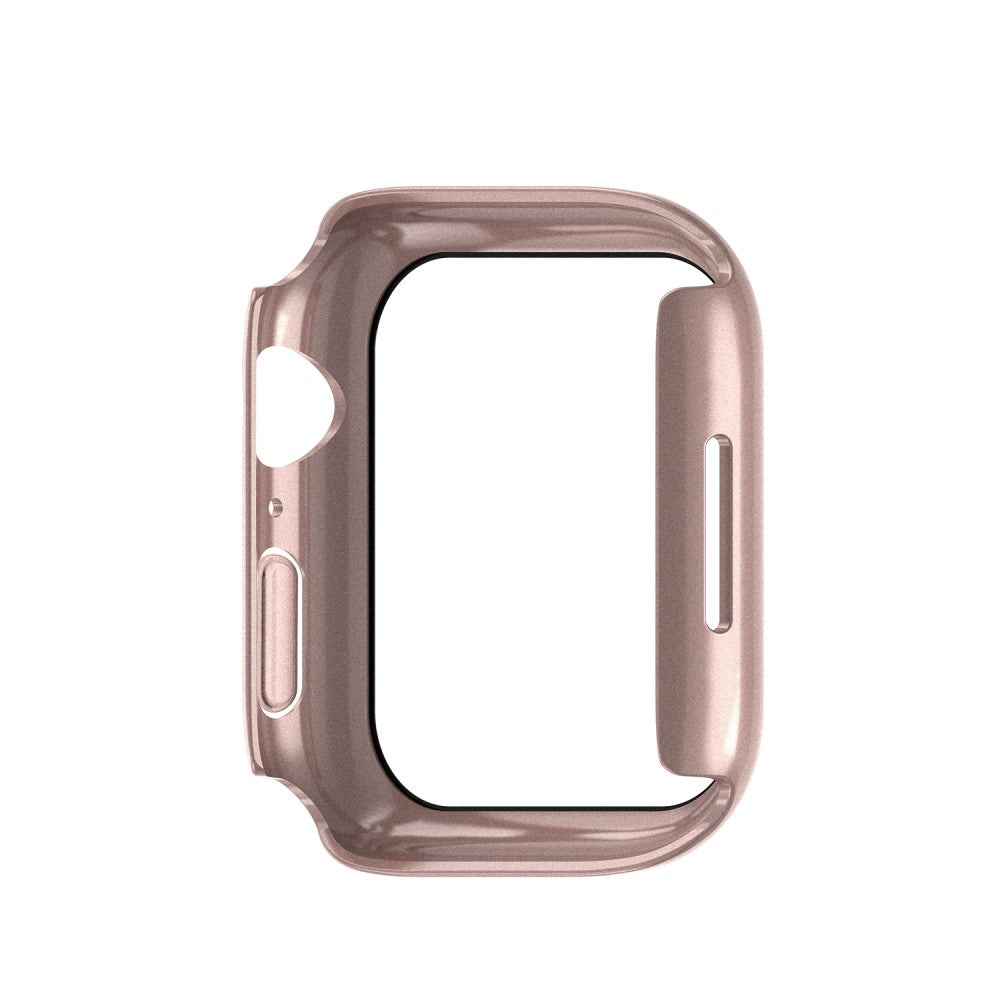 Vildt Godt Apple Watch Series 7 45mm Cover med Skærmbeskytter i Plastik og Hærdet Glas - Pink#serie_10