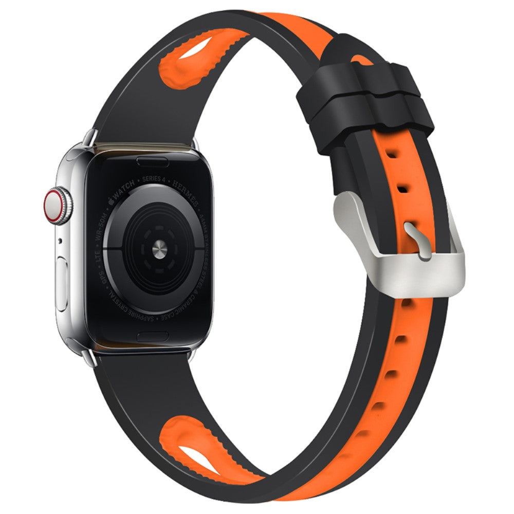 Helt vildt holdbart Apple Watch Series 7 45mm Silikone Rem - Orange#serie_4